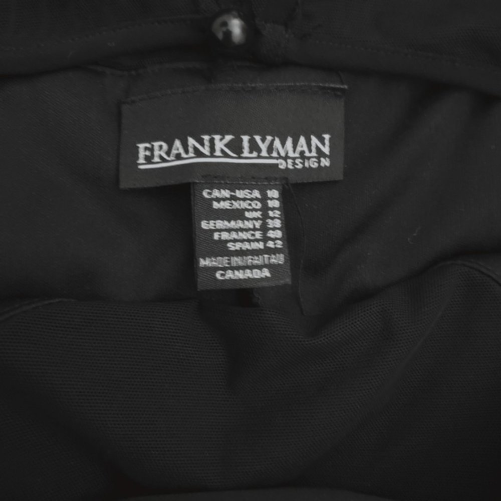 FRANK LYMAN Metallic Beaded Ring Neck Sweetheart Chiffon Tiered Dress- S… - Picture 5 of 15